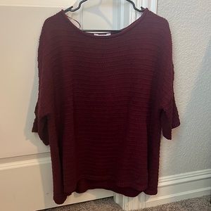 Time and True textured maroon sweater